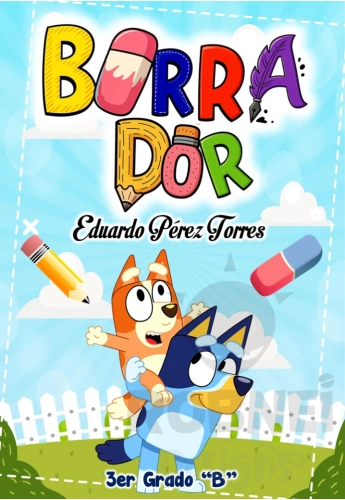 Bluey Borrador Caratula Letras