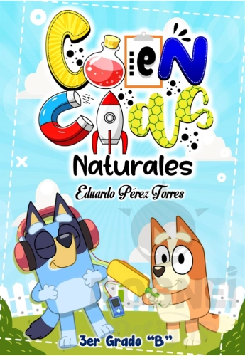 Bluey Ciencias Naturales Caratula Letras