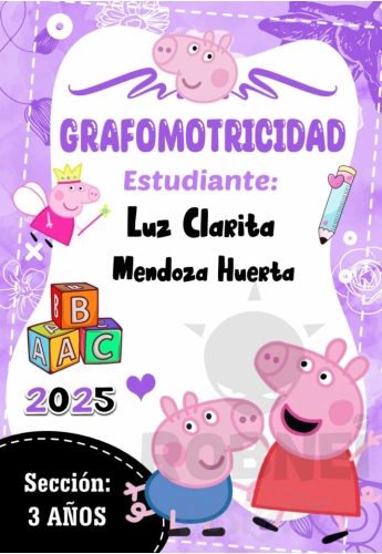 Peppa Pig Lila Grafomotricidad