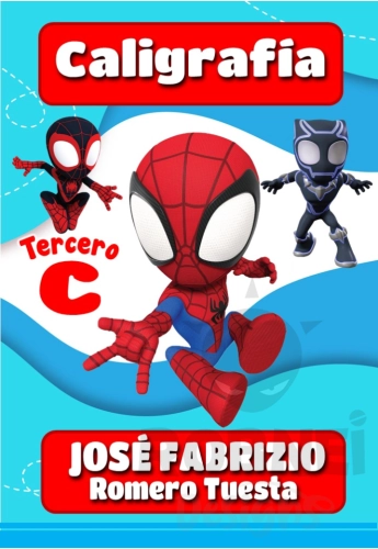 Spidey Caratula Caligrafia