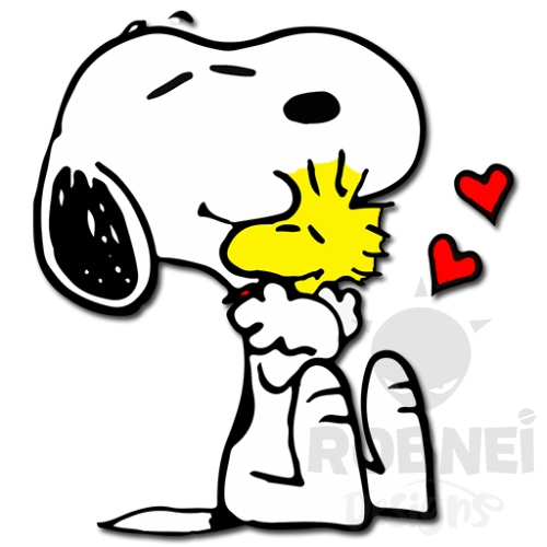 Snoopy-Abrazando