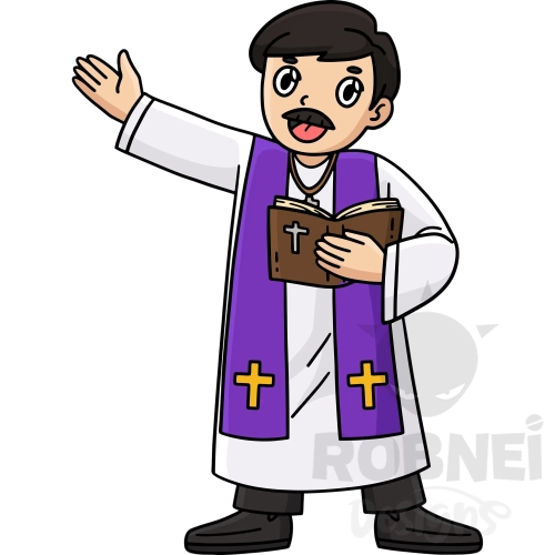 sacerdote-bautista-dibujos-animados-colores-clipart