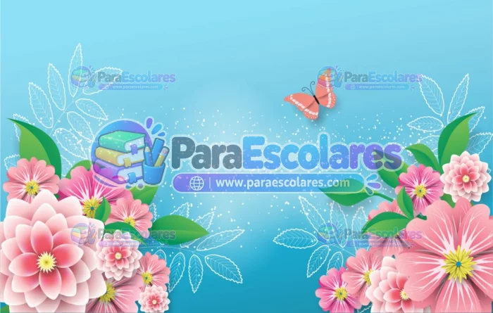 fondo-celeste-flores-mariposa