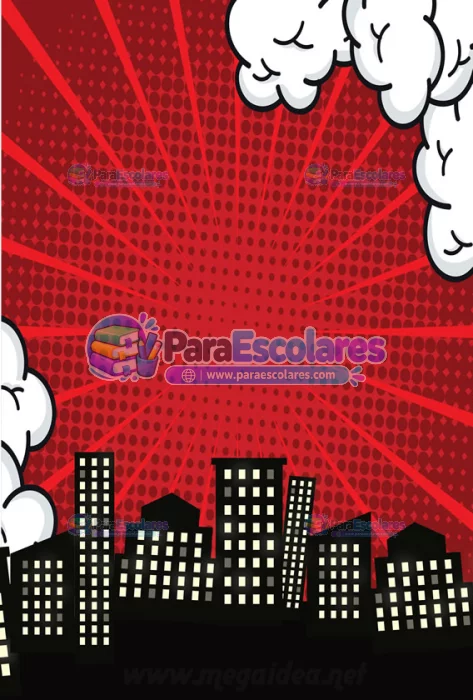 Comic-Rojo-Fondo