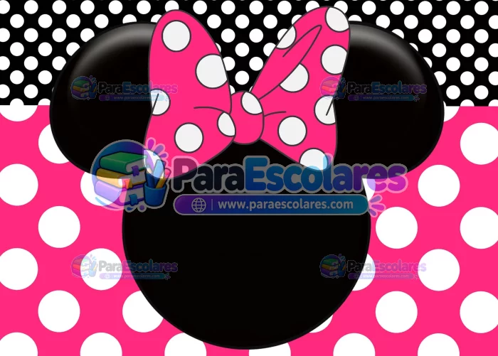 Minnie Fucsia Negro Fondo