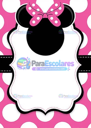 Minnie Rosa Negro Fondo 3