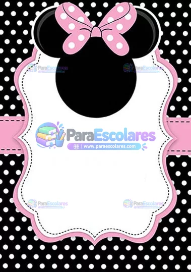 Minnie-Rosa-Negro-Fondo