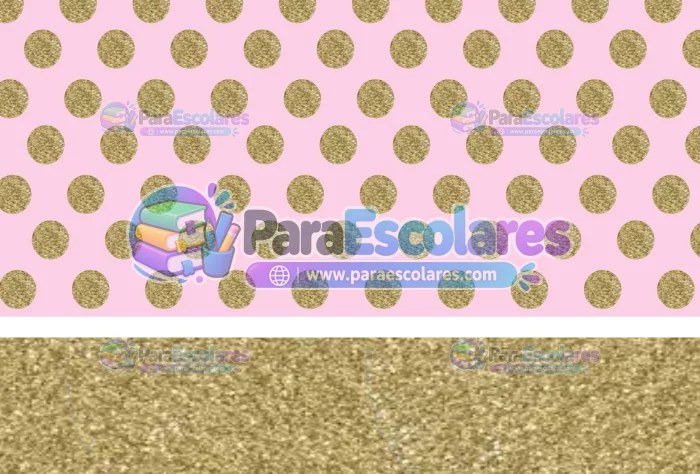 Fondo Rosado Puntos Dorados