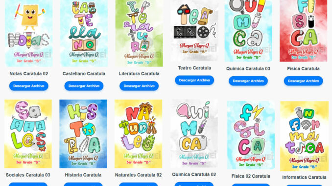 Caratulas Editables en Powerpoint de Asignaturas