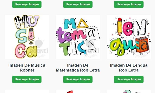 Letras PNG con Fondo Transparente para Carátulas y Portadas Escolares