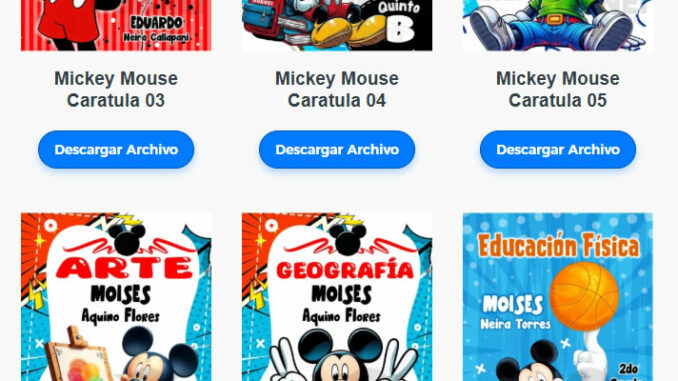 Caratulas Editables de Mickey Mouse