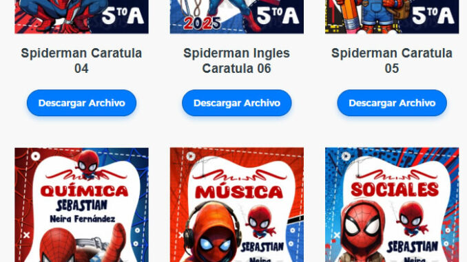 Caratulas Editables de Spiderman