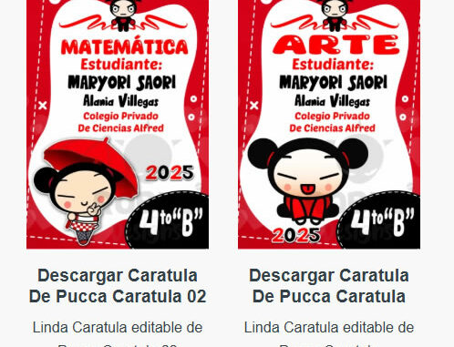 Caratulas Editables de la Pucca para imprimir