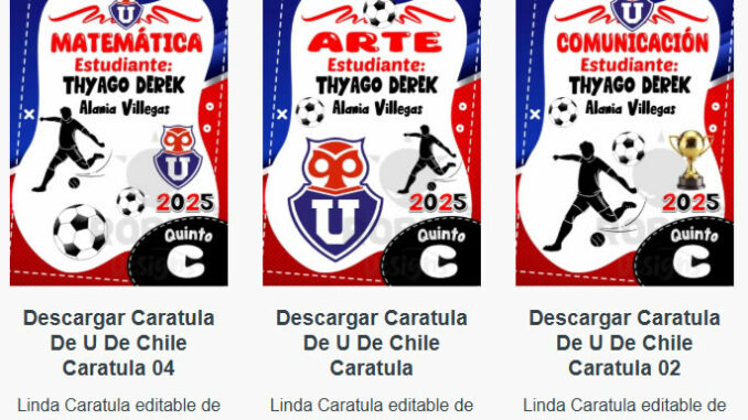 Caratulas Editables de la U de Chile para imprimir