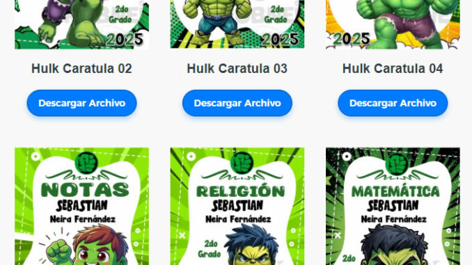 Caratulas Editables del Increíble Hulk