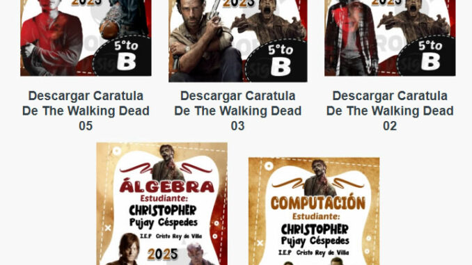 Caratulas para Cuadernos Editables de The Walking Dead