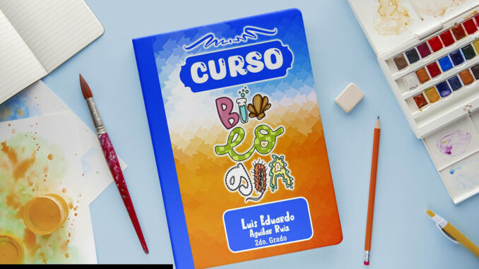 Portada Editable en PowerPoint para Cuadernos Cosidos