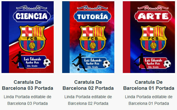 Portadas para Cuadernos de Barcelona Editables
