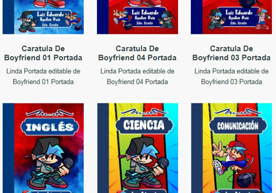 Portadas para Cuadernos de Boyfriend Editables