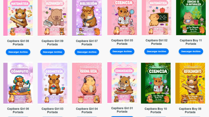 Portadas para Cuadernos de Capibara para Imprimir