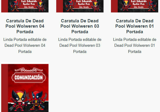Portadas para Cuadernos de Dead Pool Wolweren Editables