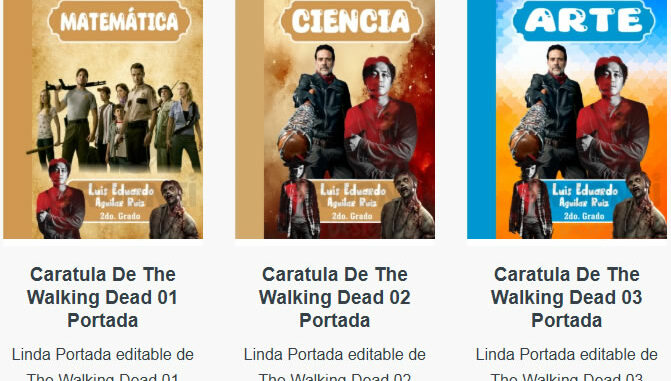 Portadas para Cuadernos de The Walking Dead Editables