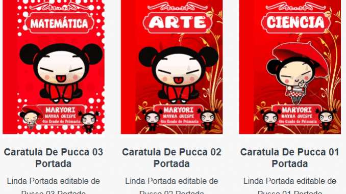 Portadas para Cuadernos de la Pucca Editables