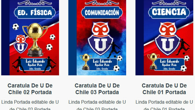 Portadas para Cuadernos de la U de Chile Editables