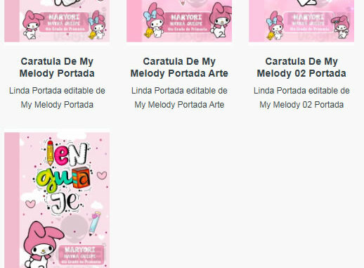 Portadas para Cuadernos de My Melody Editables
